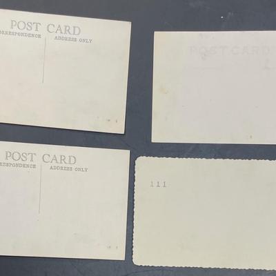 Four WWII Navy Photo Postcards