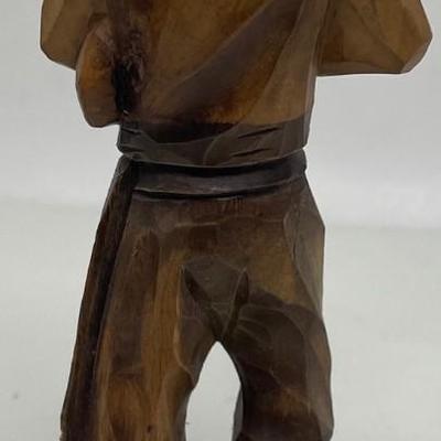 Gaiteiro Carved Wood Figurine