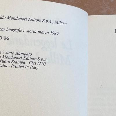 1989 Le Leggendarie Mille Miglia; Softcover; ISBN: 8804320192 Italian Excellent Condition