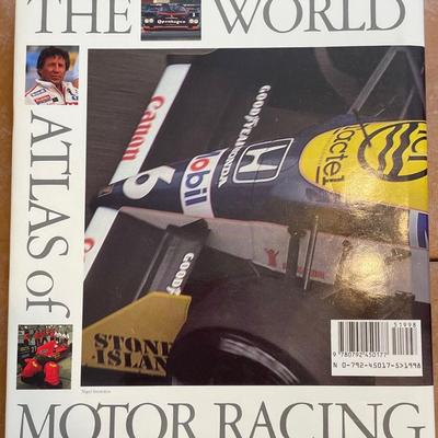 1989 THE WORLD ATLAS OF MOTOR RACING; Hardcover; ISBN: 0792450175 English Mint Condition