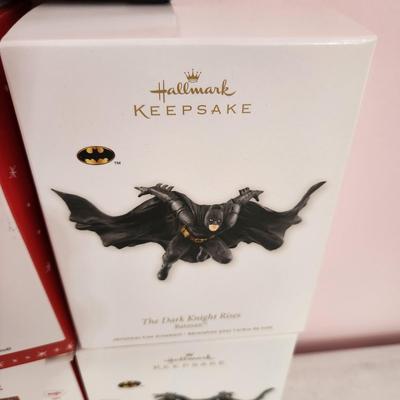 Lot of 4 Hallmark Keepsake Christmas Tree ornaments Superman Spiderman Batman