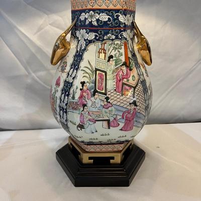 Asian Inspired Ceramic Vases & Lamp (O-MK)