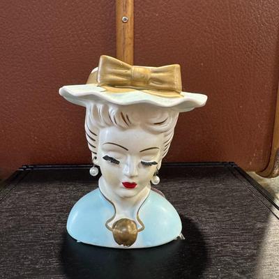 1950's Lady Head Vase