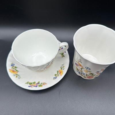 AYNSLEY Bone China Coffee & Teacups with Saucers - (30) Piece Set