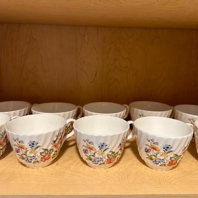 AYNSLEY Bone China Coffee & Teacups with Saucers - (30) Piece Set