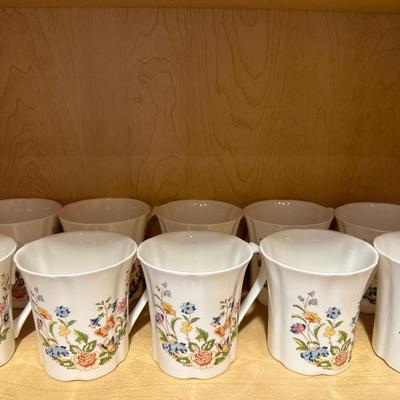 AYNSLEY Bone China Coffee & Teacups with Saucers - (30) Piece Set