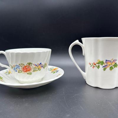 AYNSLEY Bone China Coffee & Teacups with Saucers - (30) Piece Set