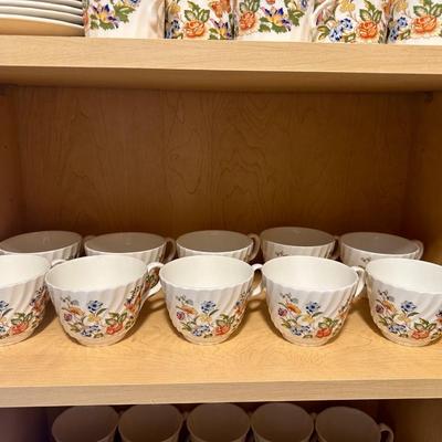 AYNSLEY Bone China Coffee & Teacups with Saucers - (30) Piece Set