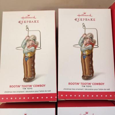 Lot of 10 Hallmark Keepsake Christmas Tree ornaments Tin Toys Tweet Treat