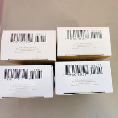 Lot of 4 Mystery Hallmark Keepsake Christmas Tree ornaments