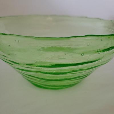 Two Uranium Glass Bowls (K-CE)