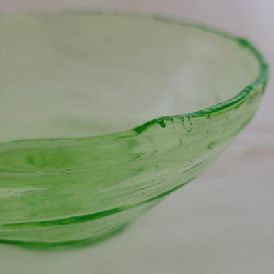 Two Uranium Glass Bowls (K-CE)