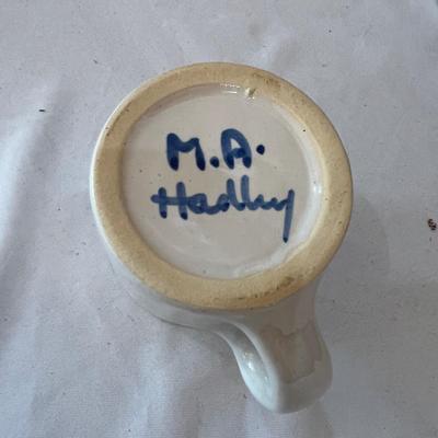 Six Ceramic Mugs incl. two M.A. Hadley (K-MK)