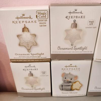 Lot of 10 Hallmark Keepsake Christmas Tree ornaments some Magic Cord