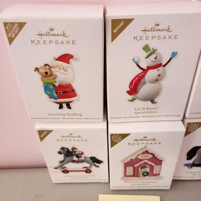 Lot of 6 Hallmark Keepsake Christmas Tree ornaments