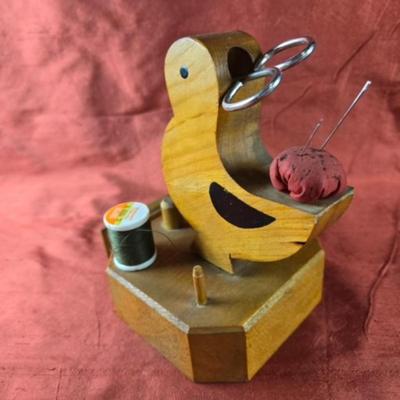 Folk Art Vintage Sewing Kit