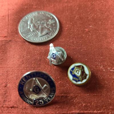 Trio of Masonic Pins