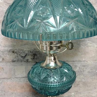 Aqua Plastic Vintage Lamp