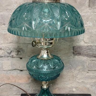 Aqua Plastic Vintage Lamp
