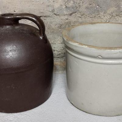 Unmarked Crock and Jug