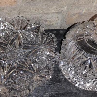 Brilliant Cut Crystal Butter Dish