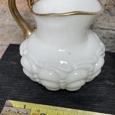 Guttate Milk Pitcher, Powder Box and Butter Dish