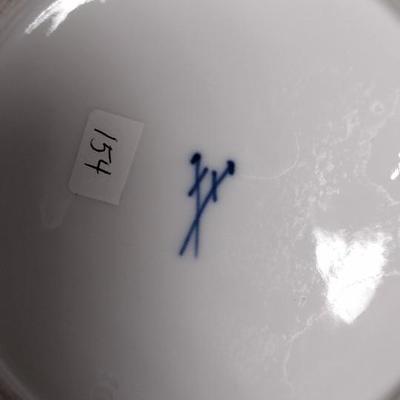 Blue Onion Meissen Plate and Cake Stand