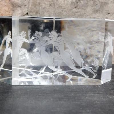 Steuben Marathon Paperweight