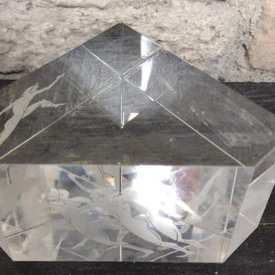 Steuben Marathon Paperweight