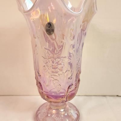 Lot #106 FENTON Art Glass Vase - Pink