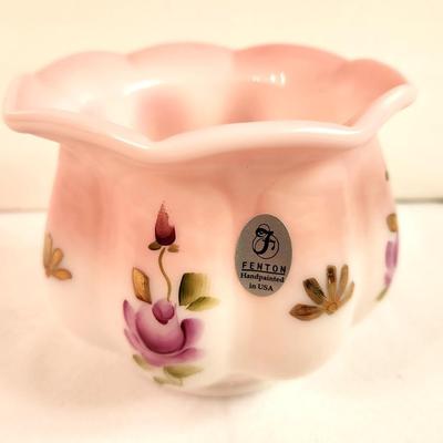 Lot #107 Fenton Ruffle Rim Art Glass Votive Candle Holder