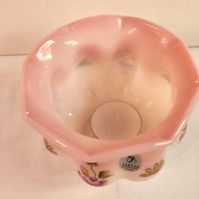 Lot #107 Fenton Ruffle Rim Art Glass Votive Candle Holder