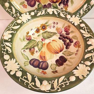 Lot #108 Platter and Serving Bowl - Fall-themed