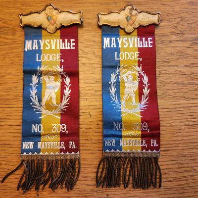 Two Knights of Pythias Lodge Ribbons