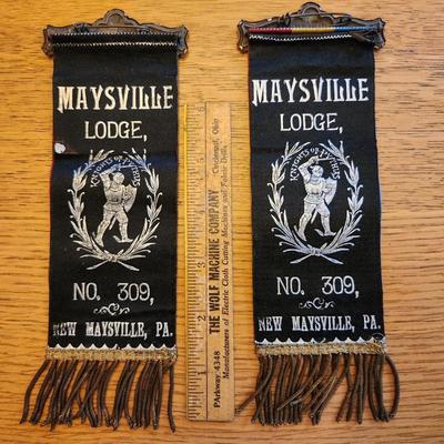 Two Knights of Pythias Lodge Ribbons