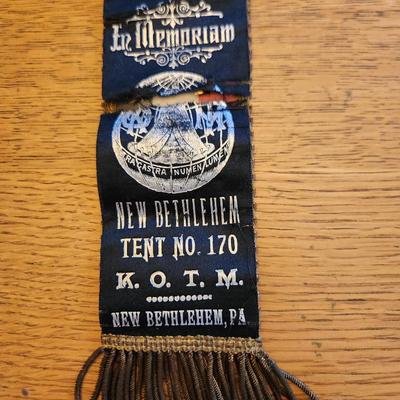 Knights of the Maccabees Lodge Ribbon