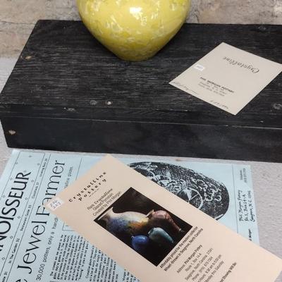 Yellow Chrystalline Vase - Phil Morgan