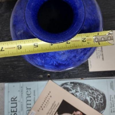 Royal Blue Chrystalline Vase - Phil Morgan
