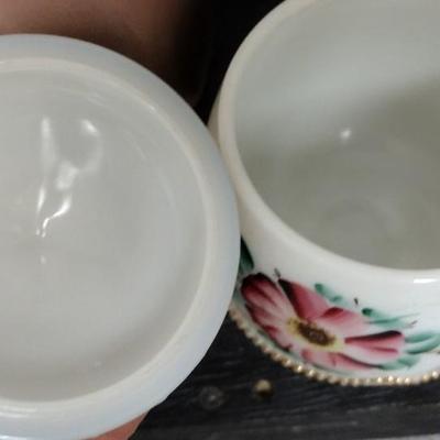 Sugar Bowl and 2 Vases