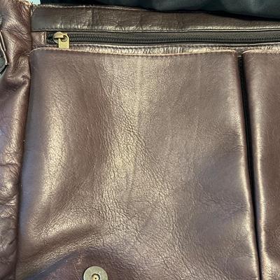Genuine Columbian Leather Brown Satchel