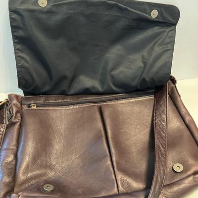 Genuine Columbian Leather Brown Satchel