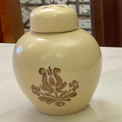 Pfaltzgraff Village incense jar with cover