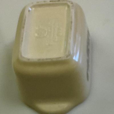 Vintage Pfaltzgraff village miniature loaf pan, sweatener holder