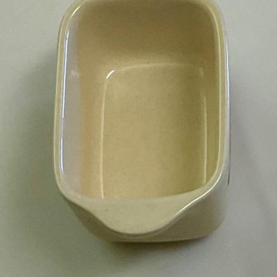 Vintage Pfaltzgraff village miniature loaf pan, sweatener holder