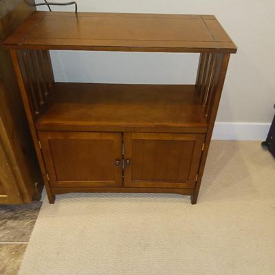 2 TIER STAND WITH CABINETS