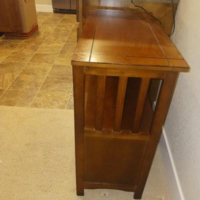 2 TIER STAND WITH CABINETS