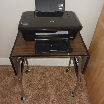 TYPEWRITER TABLE AND HP DESKJET 3050 ALL IN ONE PRINTER