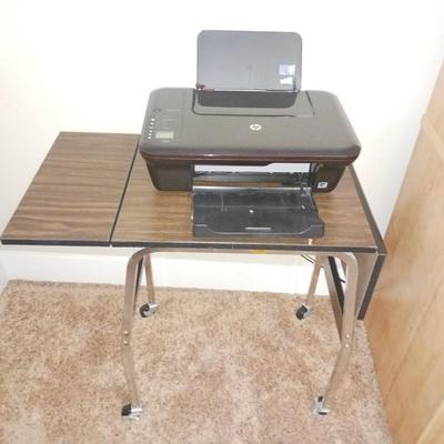 TYPEWRITER TABLE AND HP DESKJET 3050 ALL IN ONE PRINTER
