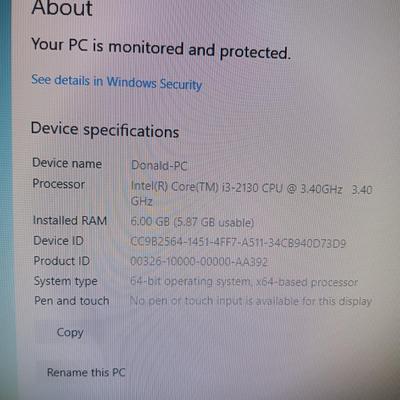 DELL COMPLETE DESKTOP COMPUTER W/WIN 10
