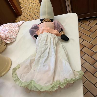 Vintage doll from Barbados dressed in traditional 18 th century costume